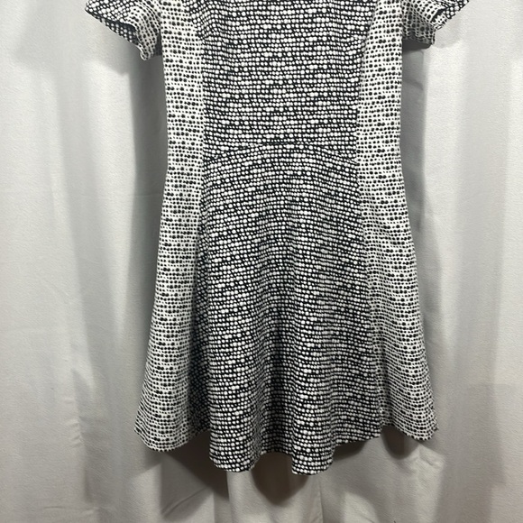 Banana Republic white and black  A-Line Mini Dress Crew Neck Short Sleeve - Picture 3 of 5
